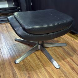 Black Leather Footrest/chair 