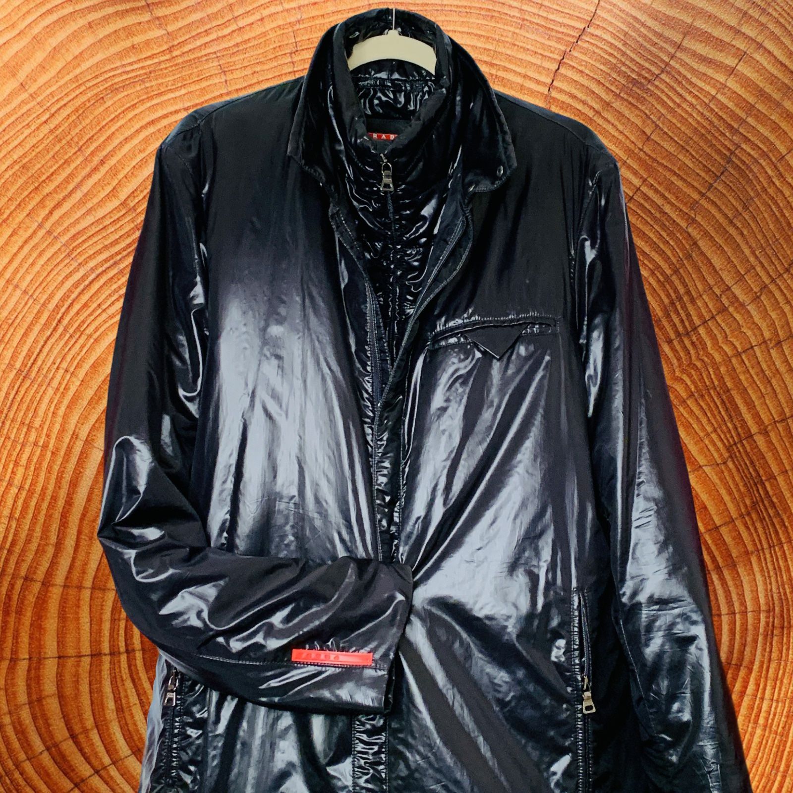 Prada Mens Coat Waterproof Rain Windbreaker Trench Coat 🧥 Size XL