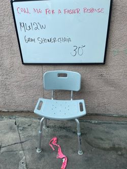 Shower chair with back support