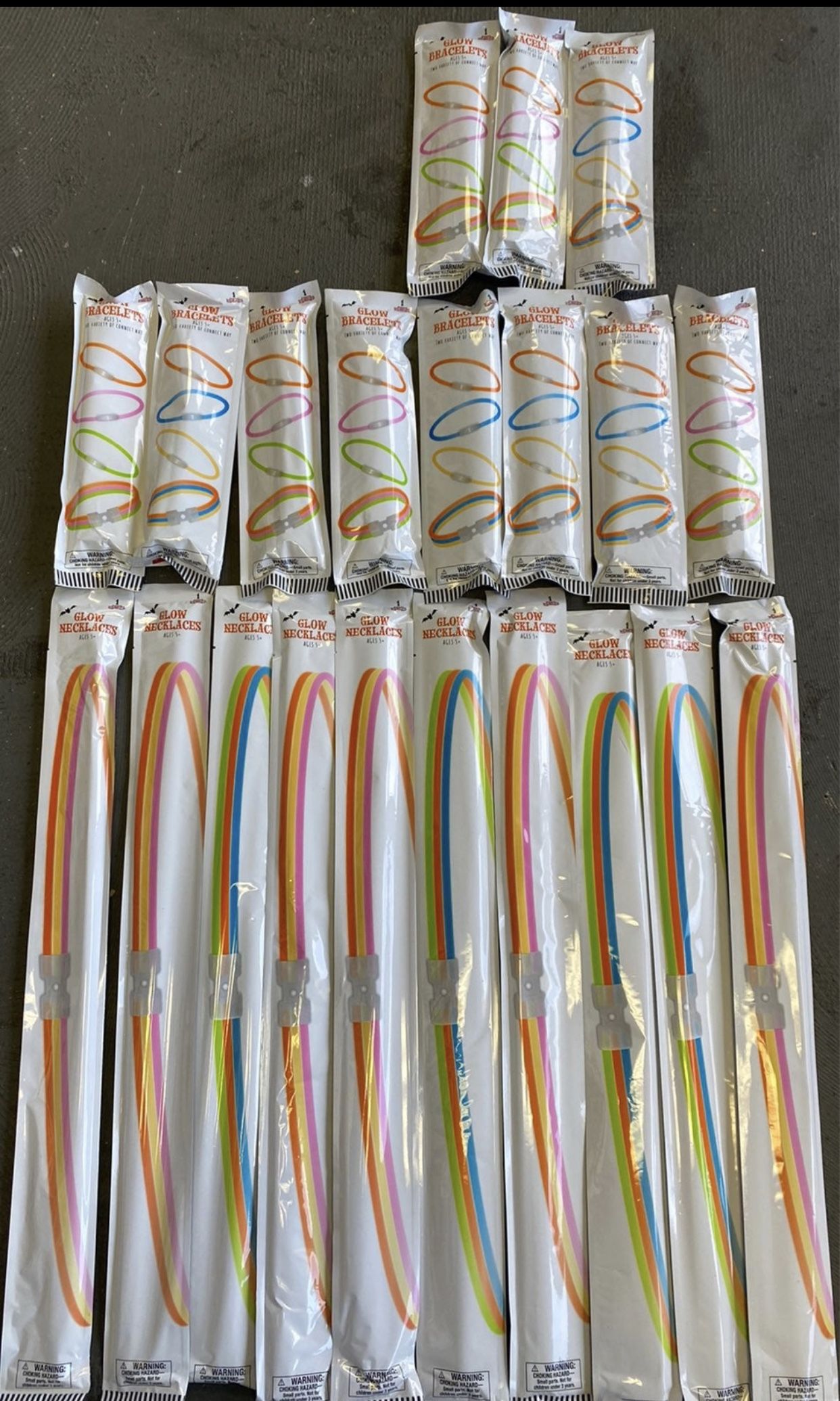 Glow necklaces ages 5+