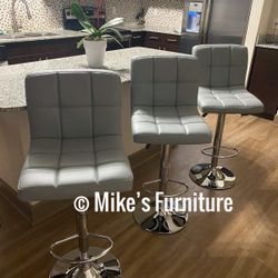 New Adjustable Bar Stools (4 Colors Available ) Black White Gray Red