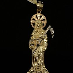 $350 Three Tone Gold Santa Muerte Charm
