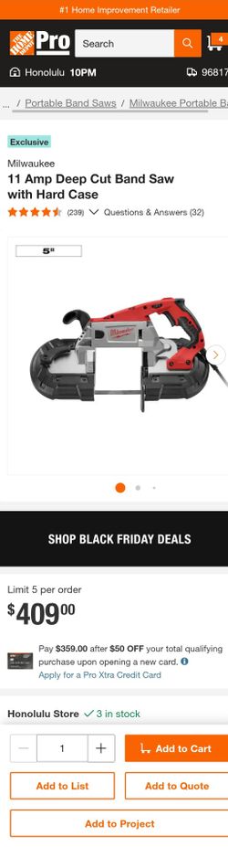 Milwaukee 11 Amp Deep Cut Variable Speed Band Saw with Case