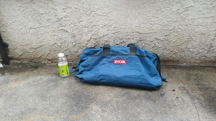 Ryobi Heavy-Duty Blue Contractor Canvas Tool Bag XL Collapsible