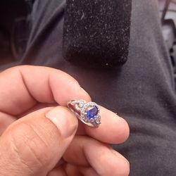 Silver Sapphire Ring