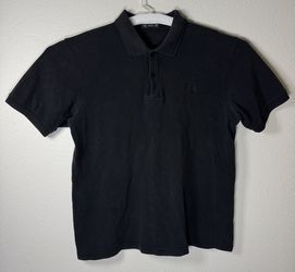 Fred Perry Men's Size 44 Night Black Polo Shirt Made in England