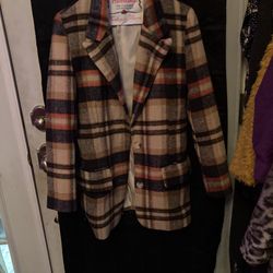 Plaid Coat Size Small
