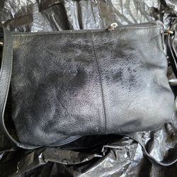 Black Leather Shoulder Bag