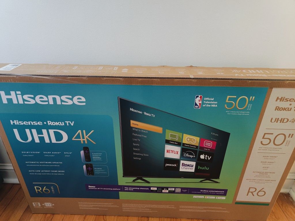 Hisense 50'' Class R6 Series 4K UHD Roku Smart TV