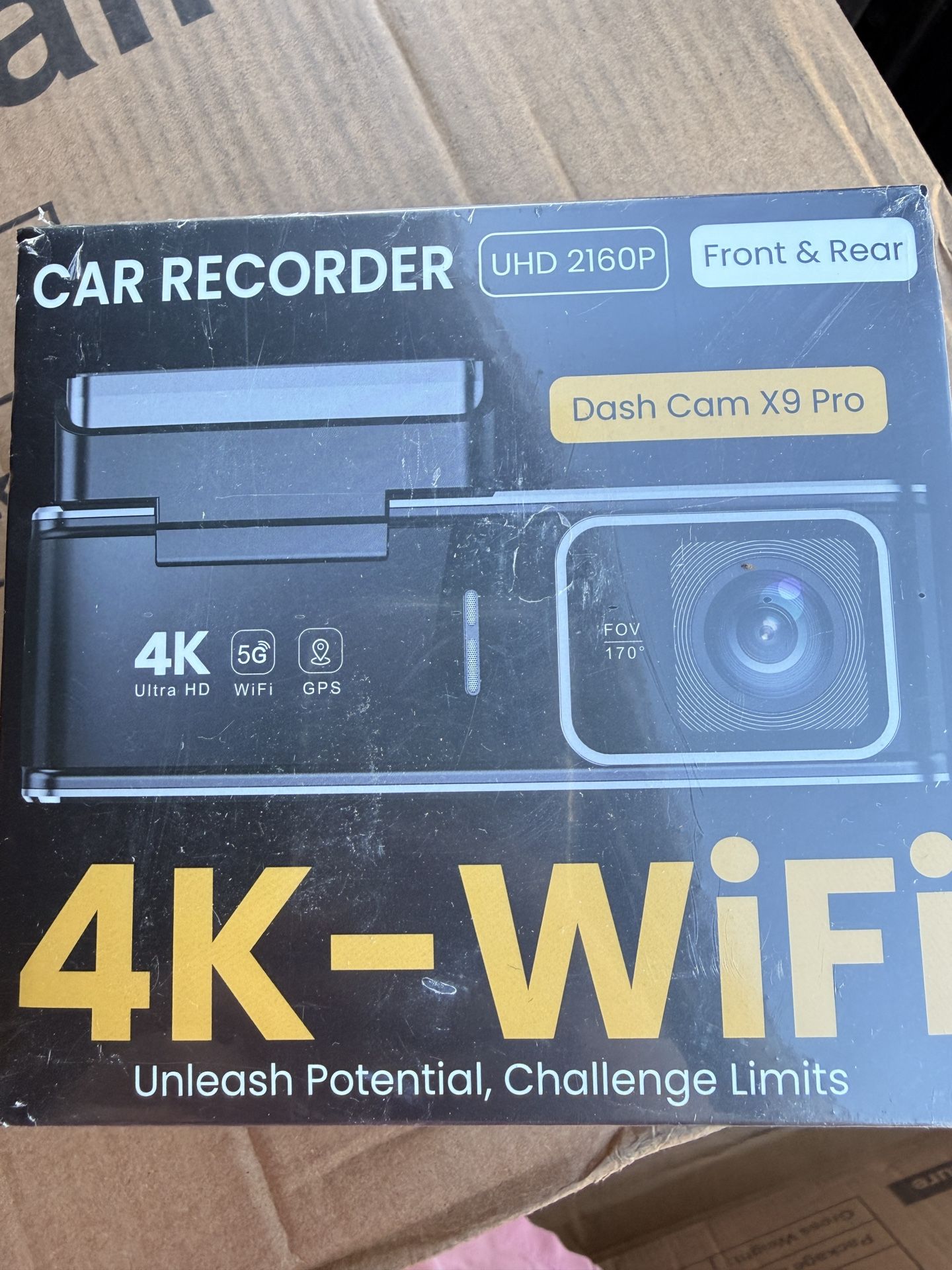 Dash Cam Front and Rear 4K+1080P, Dual Camera Dashcam Built-in 5GHz/2.4GHz WiFi GPS for Car 24H Parking Mode with WDR Night Vision Loop Recording 170°