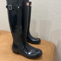 Hunter Adjustable Rain Boots Navy Blue 