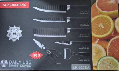 Kunzhisheng 6-Piece Kitchen Knife Set