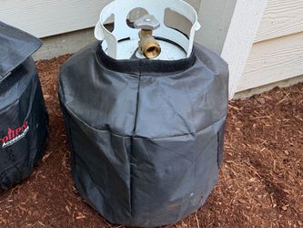 Empty 15lb propane tank  with cover