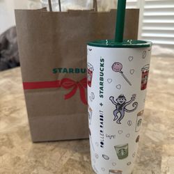 Starbucks  Roller Rabbit Stainless Steel Tumbler Cup Holiday Christmas 2025 New