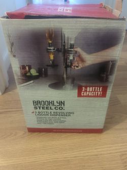 Brooklyn Steel Co. 3-Bottle Revolving Liquor Dispenser