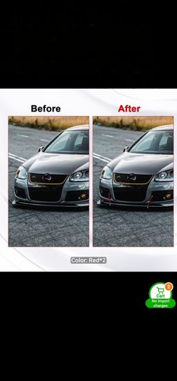 Adjustable Car Bumper Lip Splitter Rod Tie Strut Bar (Black)