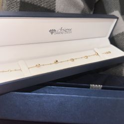 14k Gold Heart Bracelet 