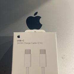 Apple USB-C 240W Charge Cable (2m) – Brand New, Sealed – $25 Each