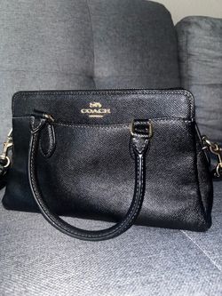 Coach Black Crossgrain Leather Satchel