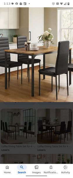 Dinning table set of 4