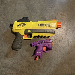 Yellow And Purple Fortnite Nerf Guns