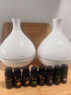 Anjou Essential Oil Diffusers + 8 Essential Oils – Aromatherapy Set
