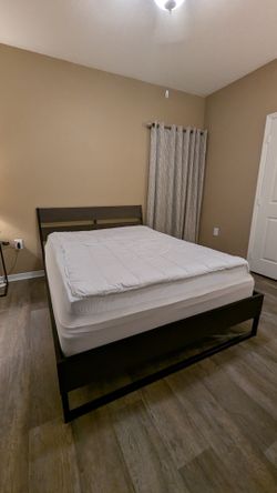 Queen Bed Frame & Mattress for Sale