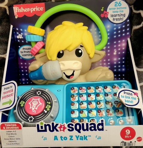 Brand New Fisher-Price Link Squad A to Z Yak Baby Learning Toy with Music & Lights