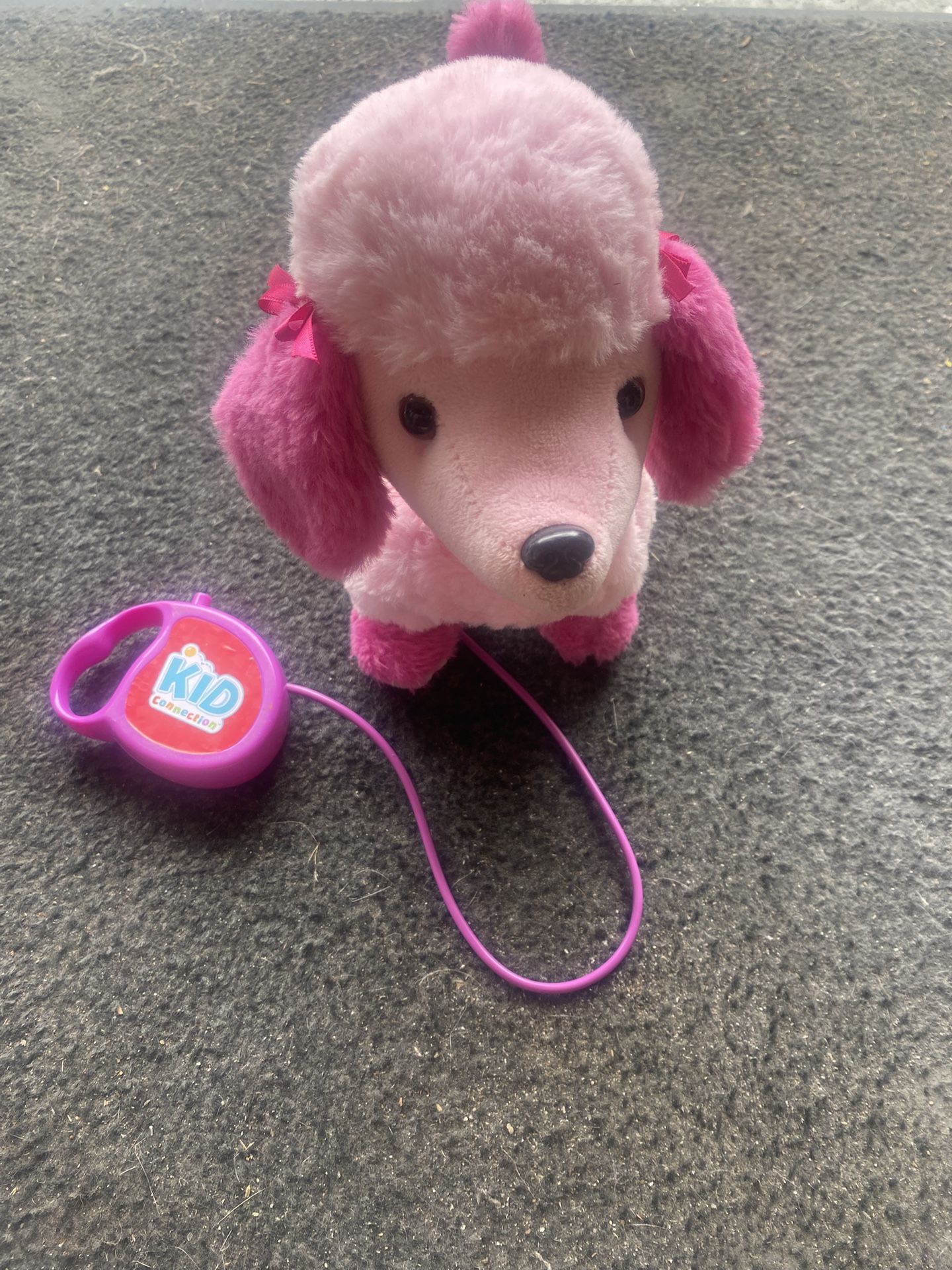 Kids Connection Electronic Pink Puppy Dog Plush Stuffed Animal Toy. Walks Barks