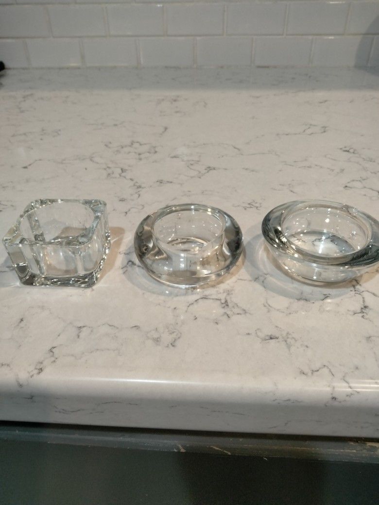 Clear Glass Tea light Holders 