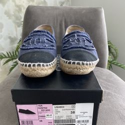 CHANEL Linen Espadrilles