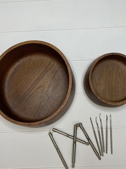 Vintage HMQ Nutcrackers and Teakwood Bowls