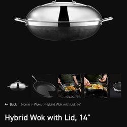 HexClad Hybrid Wok with Lid, 14"