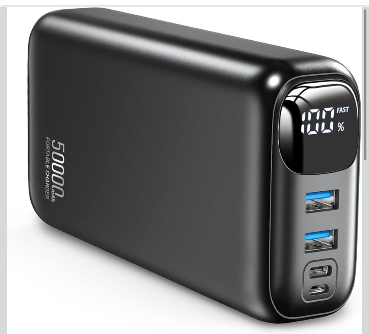 New-Portable Charger 50000mAh Power Bank - 22.5W Fast Charging External Battery Pack,USB-C Portable Phone Charger for iPhone 17/16/15/14/13 Pro Androi