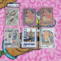 Stephen Curry & Lebron James 6 Card Lot 