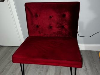 Red Velvet Accent Chair