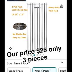 7mm 3 Pack Bull BBQ Lion Premium BBQ Grill Grate Replacement Parts For Bull 16517 BBQ Angus, Brahma, Lonstar Select, Outlaw Steer Premium