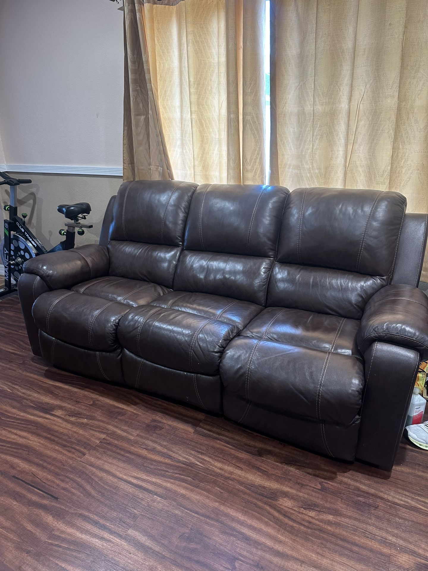 Leather Reclining Sofa
