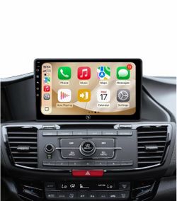 Car Radio Stereo Honda Accord 2013, 2014, 2015, 2016, 2017, Wireless Apple CarPlay Android Auto, 10” Touch Screen Head Units, Backup Camera