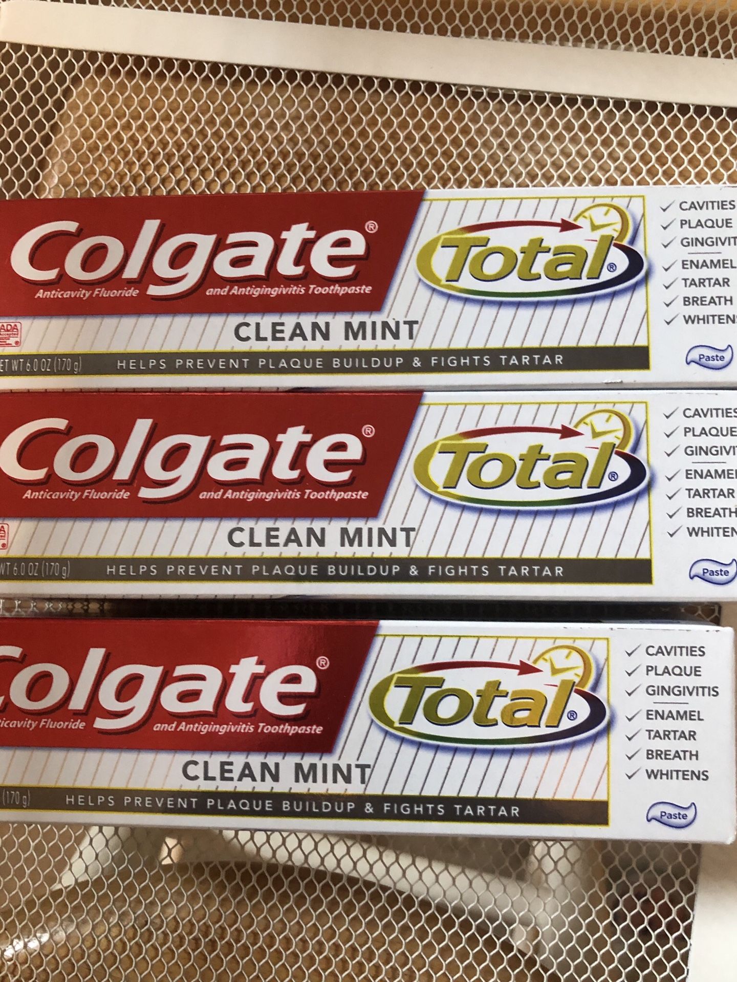 3 Colgate Total toothpastes