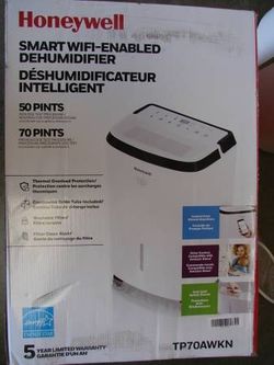 Honeywell - 70-Pint Smart Portable Dehumidifier - White

