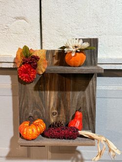 Small wooden wall shelf