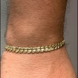 7 amm Concave Cuban link Bracelet 8" Inches
