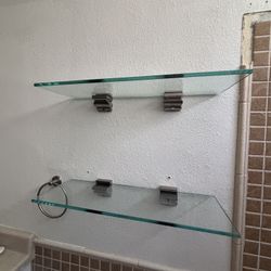 Glass Floating Shelves 