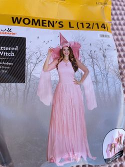 Women's Pink Witch Halloween Costume Size L