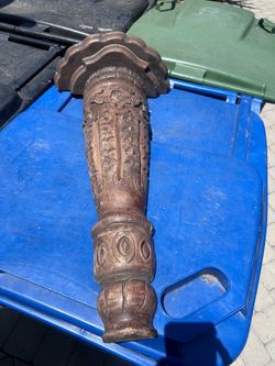 Vintage Carved Wood Wall Bracket / Ledge Shelf