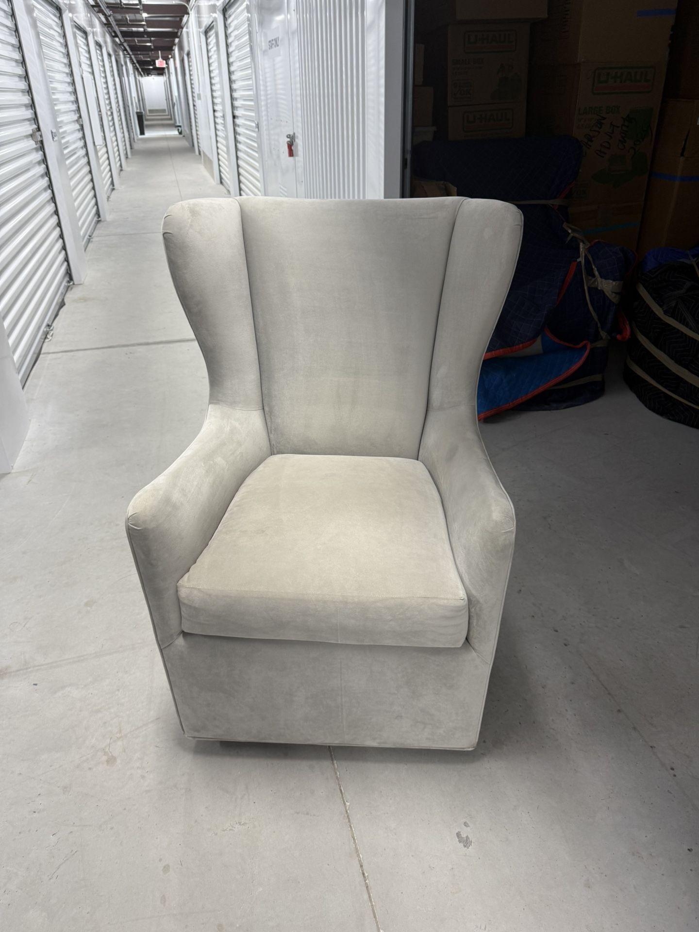 4 Gray Swivel Armchairs