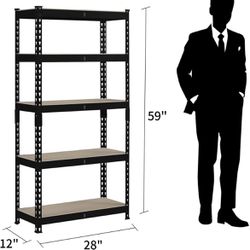 5-Tier Storage Rack Metal Shelves - New In Box