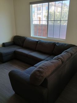 Charcoal Gray Sectional Couch