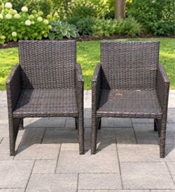 Outdoor Wicker Patio Chairs – Set of 2